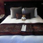 Cynthia's Bear - gorgeous bed at Hilton Glasgow